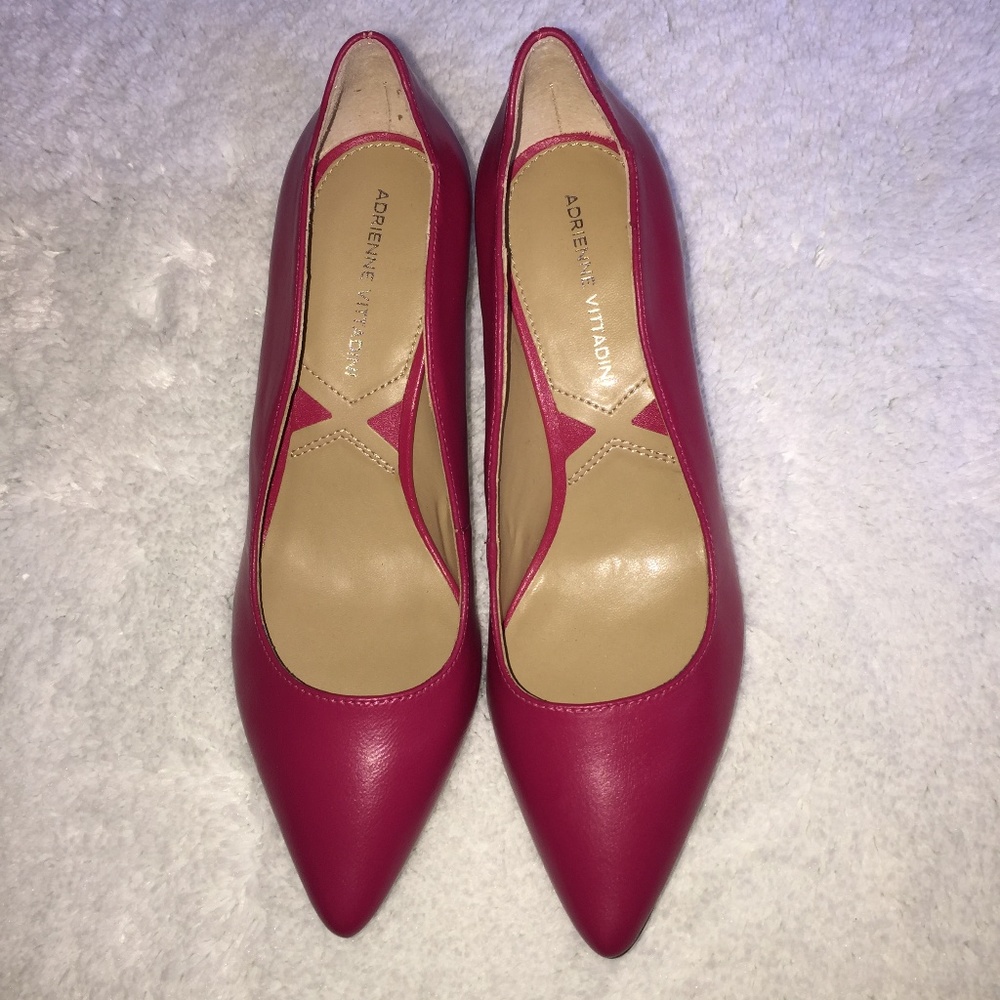 Adrienne Vittadini Pink Leather Stiletto